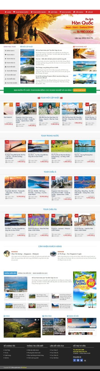 Website du lịch 002