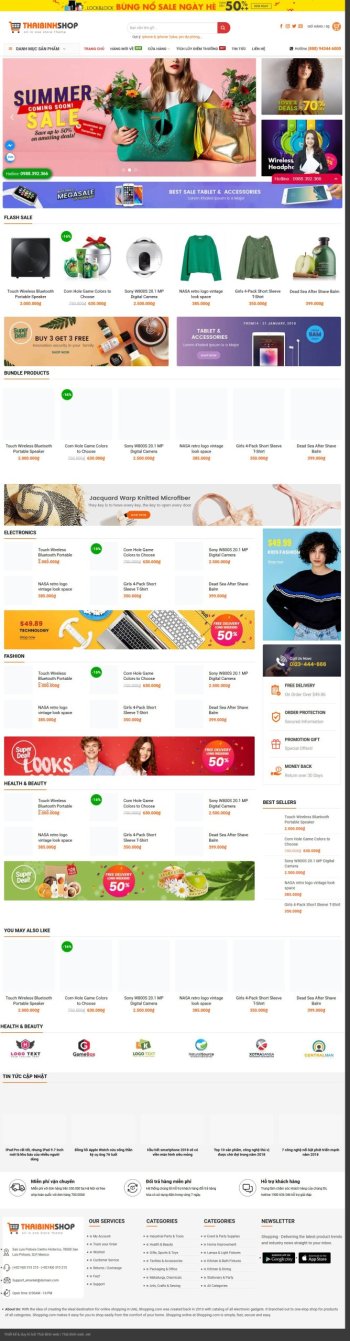 Mẫu web shop đẹp