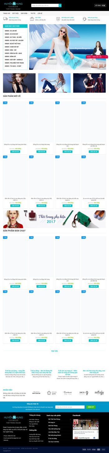 Mẫu website shop thời trang